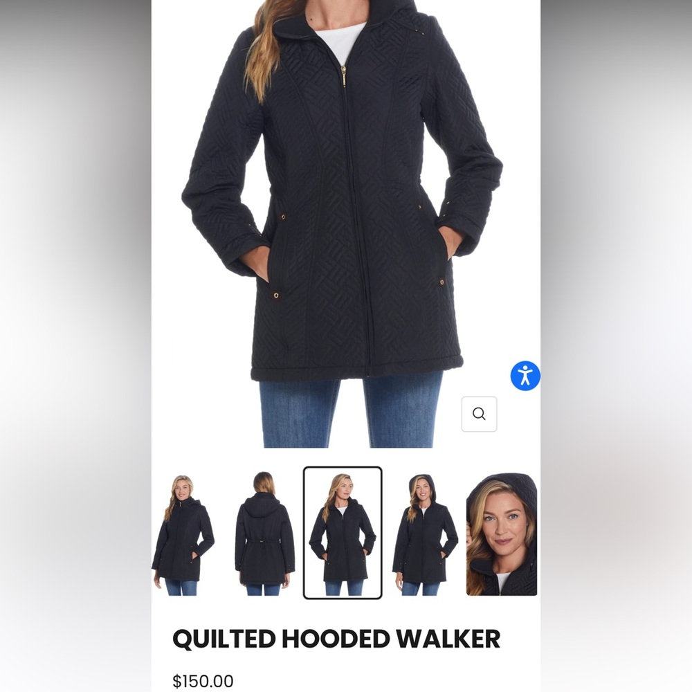 Weatherproof quilted hooded walker
